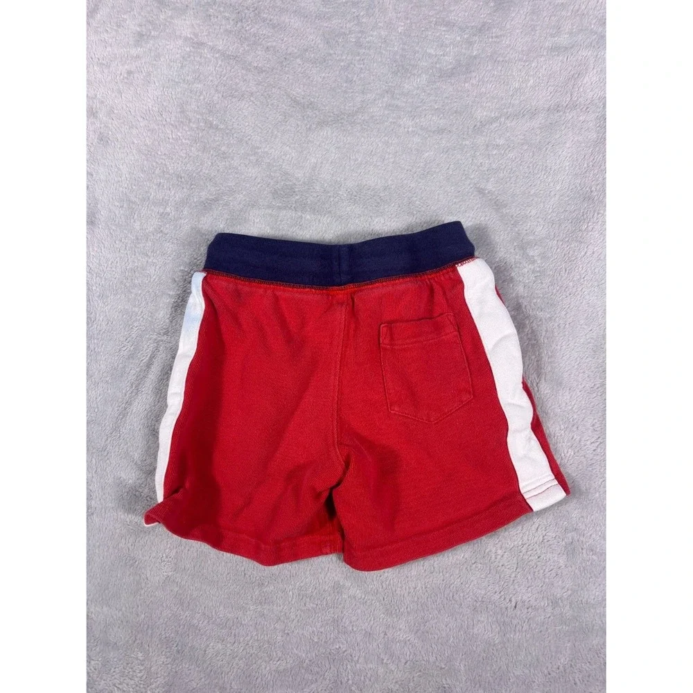 Polo Ralph Lauren Boys Shorts 2T Red Drawstring Elastic Waist Side Stripe